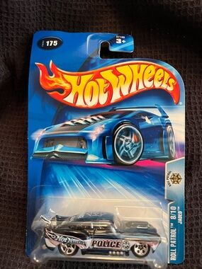 Hot Wheels Blue Police Roll Patrol Toy Car